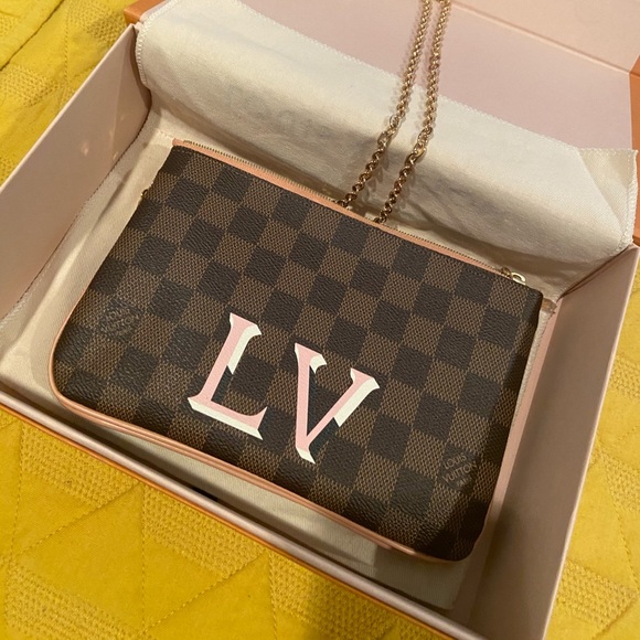 louis vuitton double zip pochette damier ebene